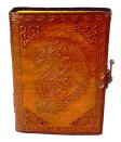 Dragon Journal aged looking paper leather w/ latch Dragon Journal aged looking paper leather w/ latch