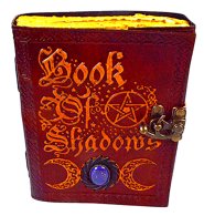 Book of Shadows Journal aged looking paper leather w/ latch