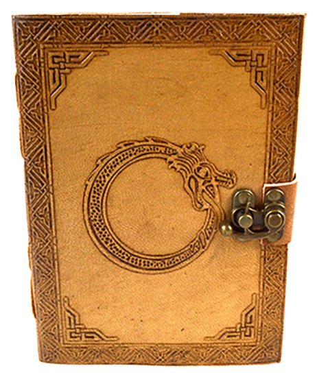 5\" x 7\" Dragon Ring leather blank book w/ latch