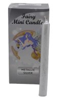 1/2" dia 5" long Metalic Silver chime candle 20 pack