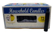 (set of 72) Black 4" household candles