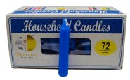 (set of 72) Blue 4" household candles