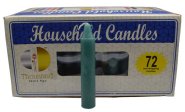(set of 72) Green 4" household candles