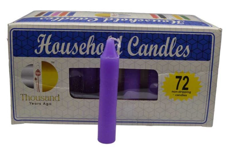 (set of 72) Purple 4" household candles - Click Image to Close