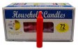 (set of 72) Red 4" household candles