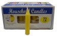 (set of 72) Yellow 4" household candles
