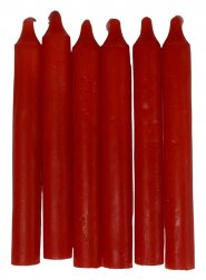 (set of 6) Red 6" household candle