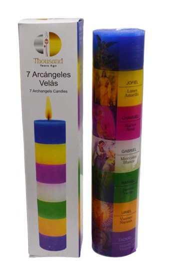 6 3/4" 7 Archanglkes Pillar candle - Click Image to Close