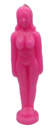 6 3/4" Pink Woman candle 6 3/4" Pink Woman candle
