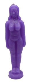6 3/4" Purple Woman candle 6 3/4" Purple Woman candle