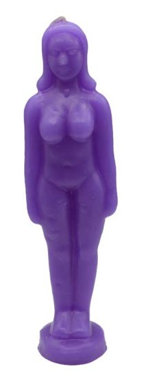 6 3/4\" Purple Woman candle