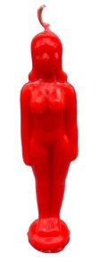 6 3/4" Red Woman candle 6 3/4" Red Woman candle