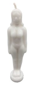 6 3/4" White Woman candle 6 3/4" White Woman candle