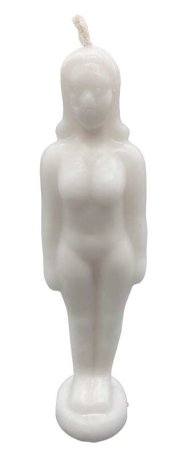 6 3/4" White Woman candle