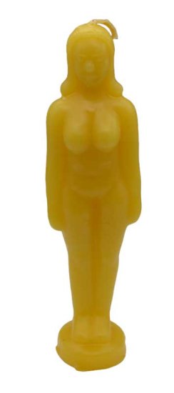 6 3/4\" Yellow Woman candle