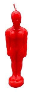6 3/4" Red Man candle 6 3/4" Red Man candle