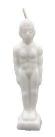 6 3/4" White Man candle 6 3/4" White Man candle