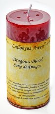 4" Dragon's Blood scented Lailokens Awen candle