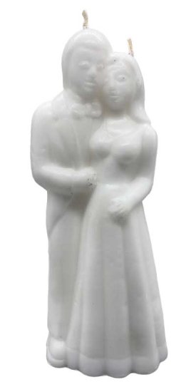 9 1/2\" White Marriage candle