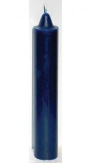 9" Blue Pillar candle