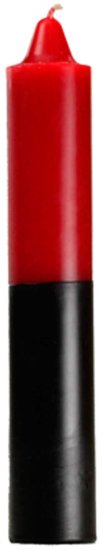 9" Red/ Black Pillar candle - Click Image to Close