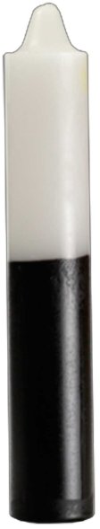 9" White/ Black Pillar candle