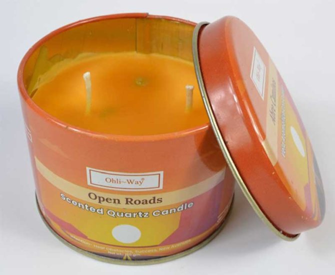 Abre Caminos (Open Roads) quartz tin candle - Click Image to Close