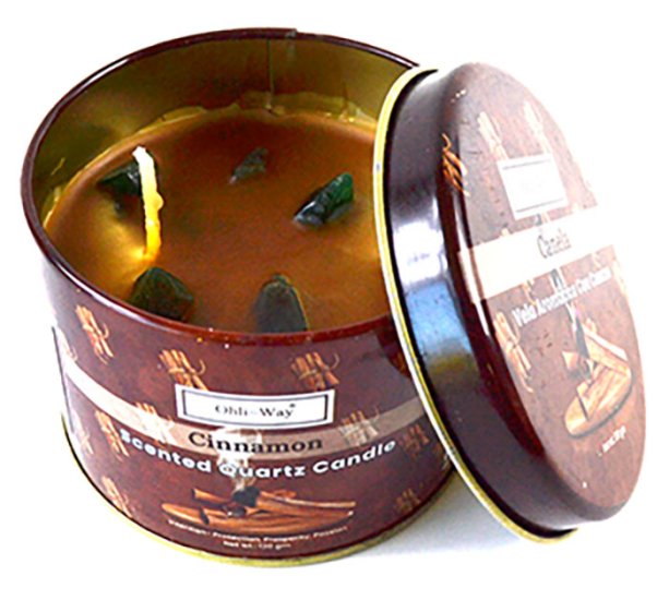 Canela (Cinnamon) quartz tin candle