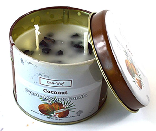 Coco (Coconut) quartz tin candle