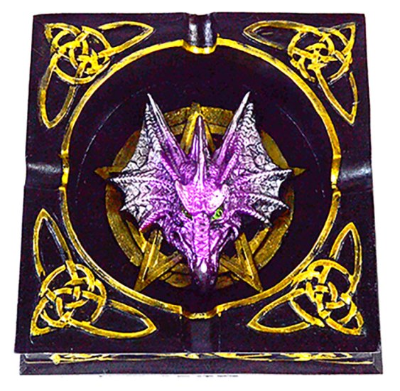 4 3/4" Dragon ashtray - Click Image to Close