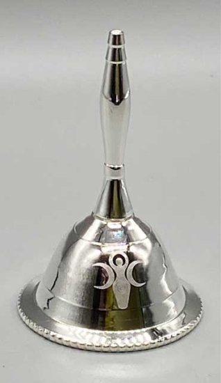 Altar Bell with Goddess Of Earth Design 2 1/2" - Click Image to Close