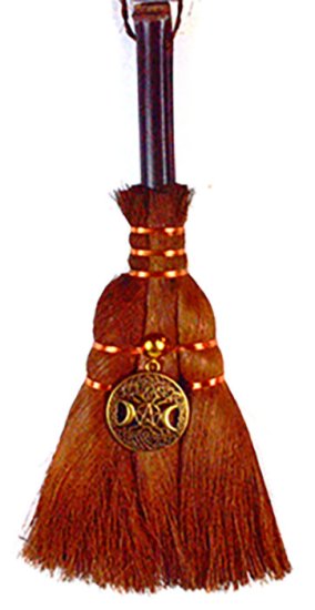 9 1/2\" Celtic Triple Goddess broom