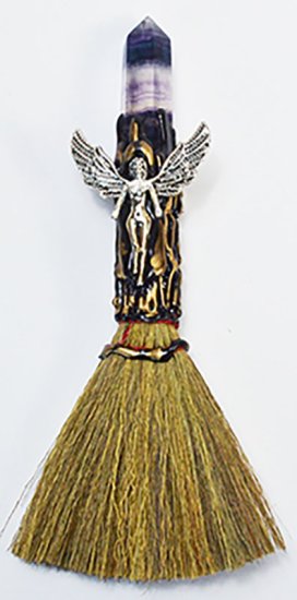 7 1/2\" Angel W Crystal broom