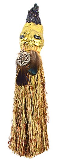 10 1/2\" Pentagram Crystal broom