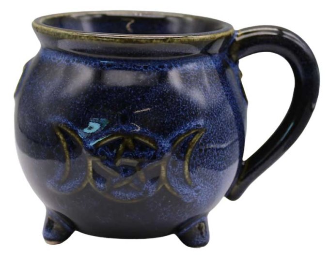 3 3/4\" Pentagram Cauldron Blue mug