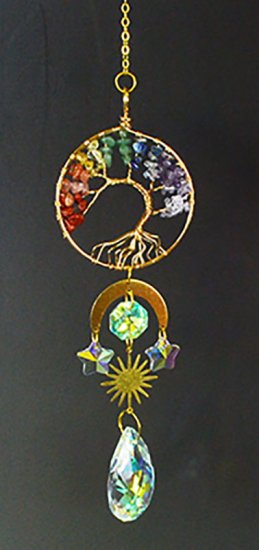 15\" 7 Chakra Tree of Life sun catcher