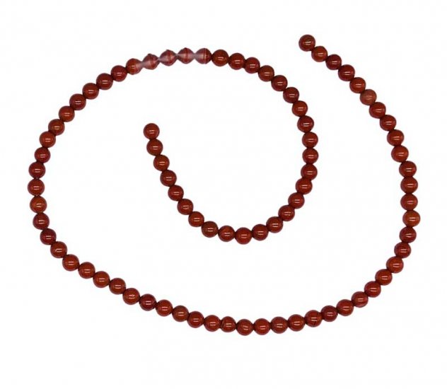 4mm Red Jasper beads - Click Image to Close