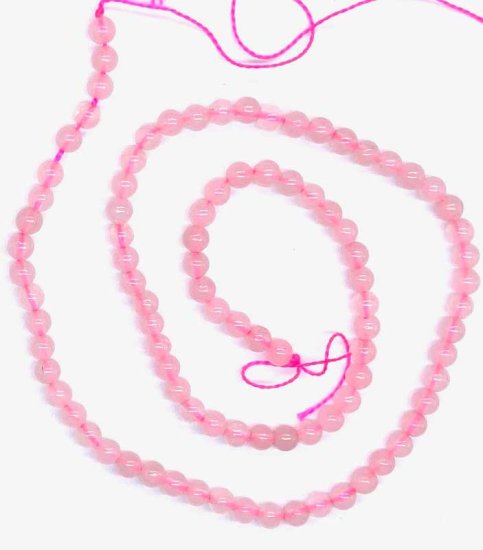 4mm Rose Quartz beads - Click Image to Close