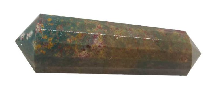 Double Terminated Bloodstone Point 2\" 16 faceted