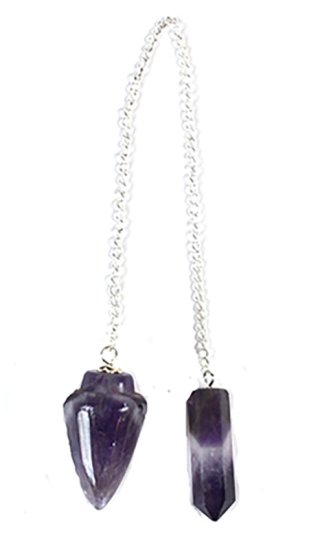 Amethyst Pendulum with Amethyst point - Click Image to Close