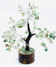 Aventurine, Green W Coins gemstone tree