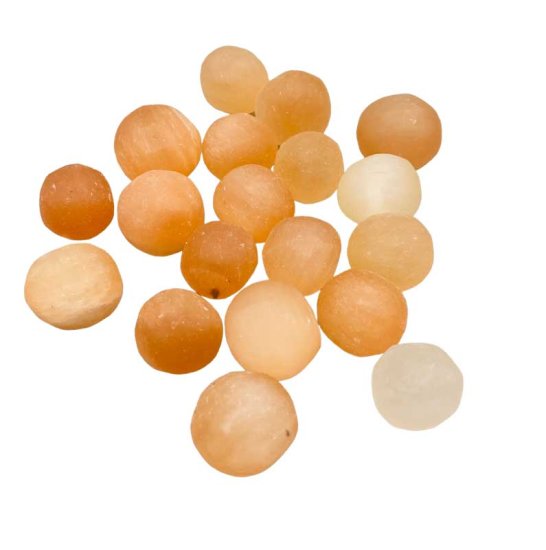 1 lb Selenite, Orange tumbled stones - Click Image to Close