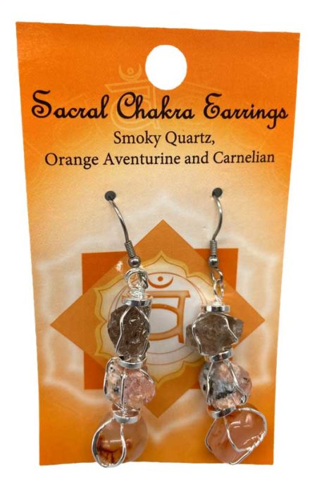 Sacral chakra earrings