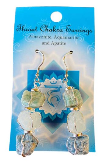 Throat chakra earrings - Click Image to Close