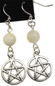 Moonstone Pentagram earrings