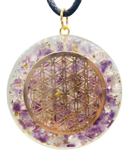 1 5/8\" Orgone FOL Amethyst & Quartz