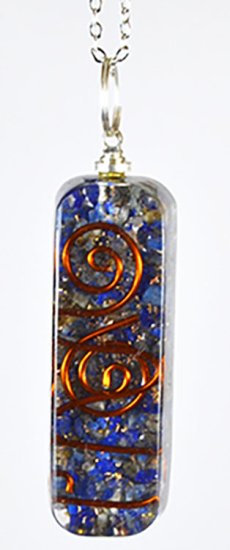 2" Orgone Lapis W 20" chain - Click Image to Close