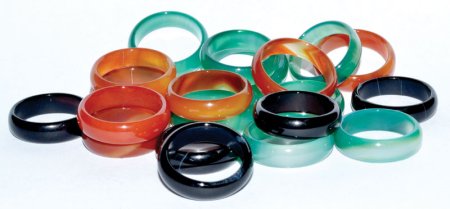 (set of 100) 6mm Rounded Agate rings