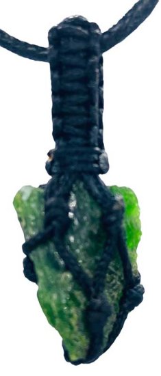 Diopside, Chrome rough tread cage pendant - Click Image to Close