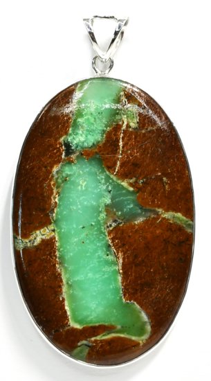 Chrysoprase pendant - Click Image to Close